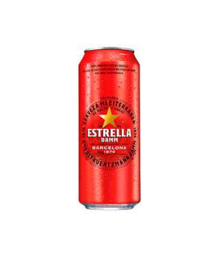 CERVEZA ESTRELLA DAMM LATA 500 ML.
